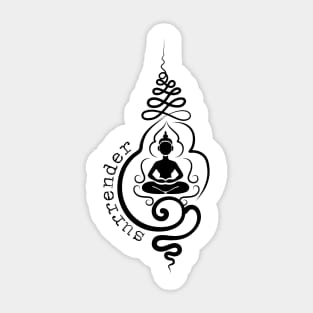 Surrender Unalome Buddha Sticker